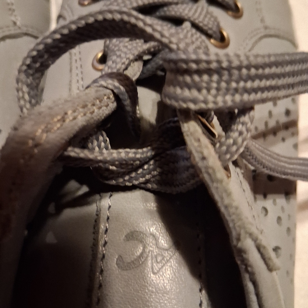 Andrea Conti Gray Sneakers, Laceup, Gray And White Shoes Sz 39, U.s. Size 8.5 - Picture 7 of 7